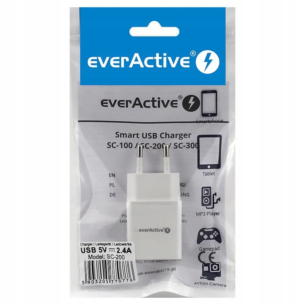 ladowarka-sieciowa-everactive-12w-1xusb-sc-200-stan-nowy