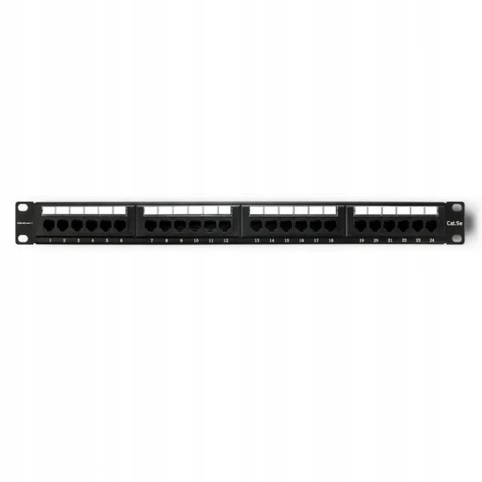 qoltec-patch-panel-rack-or-24-porty-or-kat-5e-utp-or-czarny-stan-nowy