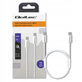 qoltec-kabel-usb-2-0-typ-c-or-usb-2-0-typ-c-60w-or-qc-3-0-or-pd-or-1m-or-bialy