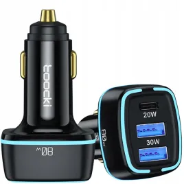 ladowarka-samochodowa-toocki-2usb-usb-c-80w-qc-pd
