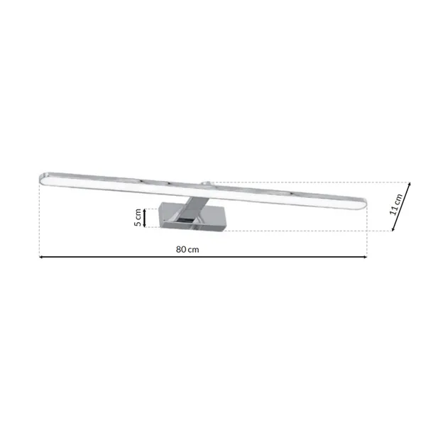 kinkiet-splash-chrome-80cm-16w-led