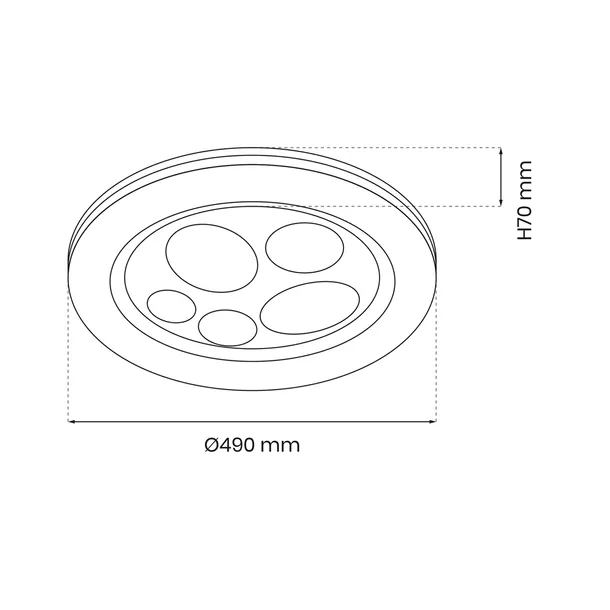 plafon-bubbles-48w-490-mm