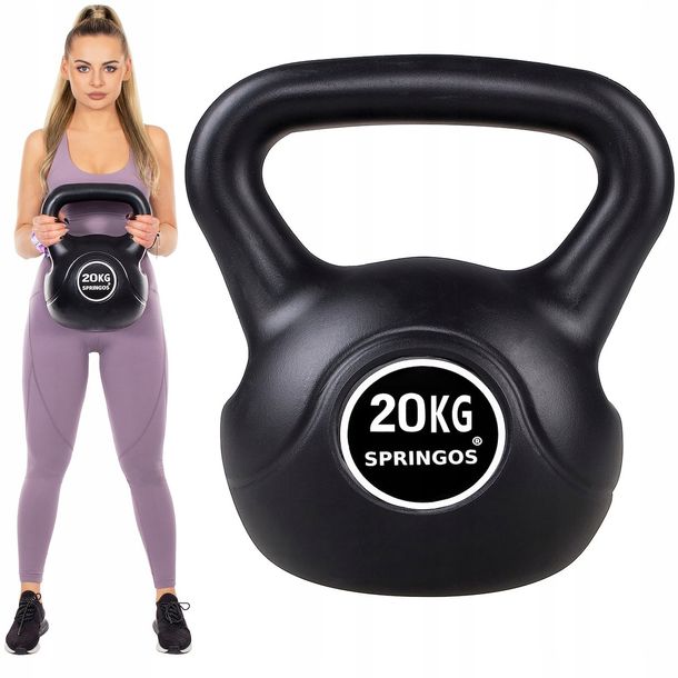 Zdjęcia - Sztanga i hantle Kula ﻿KETTLEBELL 20 KG KETLE ODWAŻNIK  HANTLA FITNESS TRENING W DOMU ABS 