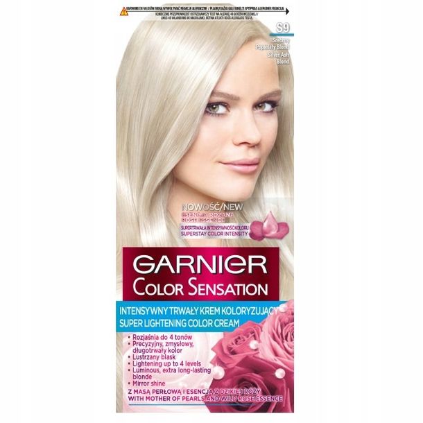 Zdjęcia - Farba do włosów Garnier krem koloryz. S9 Srebrny Popielaty Blond 