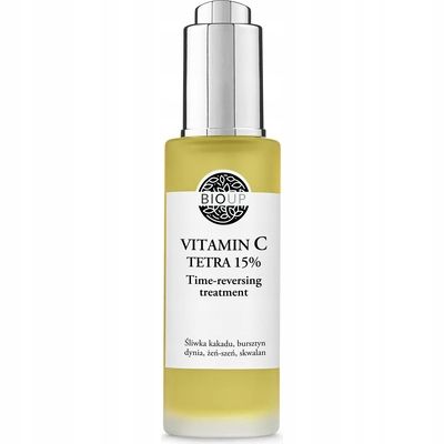 Фото - Крем і лосьйон Tetra ﻿Bioup Luksusowe serum z bursztynem i żeń-szeniem Vitamin  c 15 30 ml 