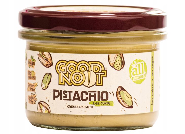 Krem pistacjowy bez cukru Pistachio 200g Good Noot ERLI.pl