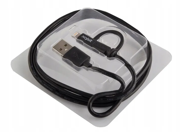 kabel-xqisit-micro-usb-na-lightning-2w1-1m-stan-nowy