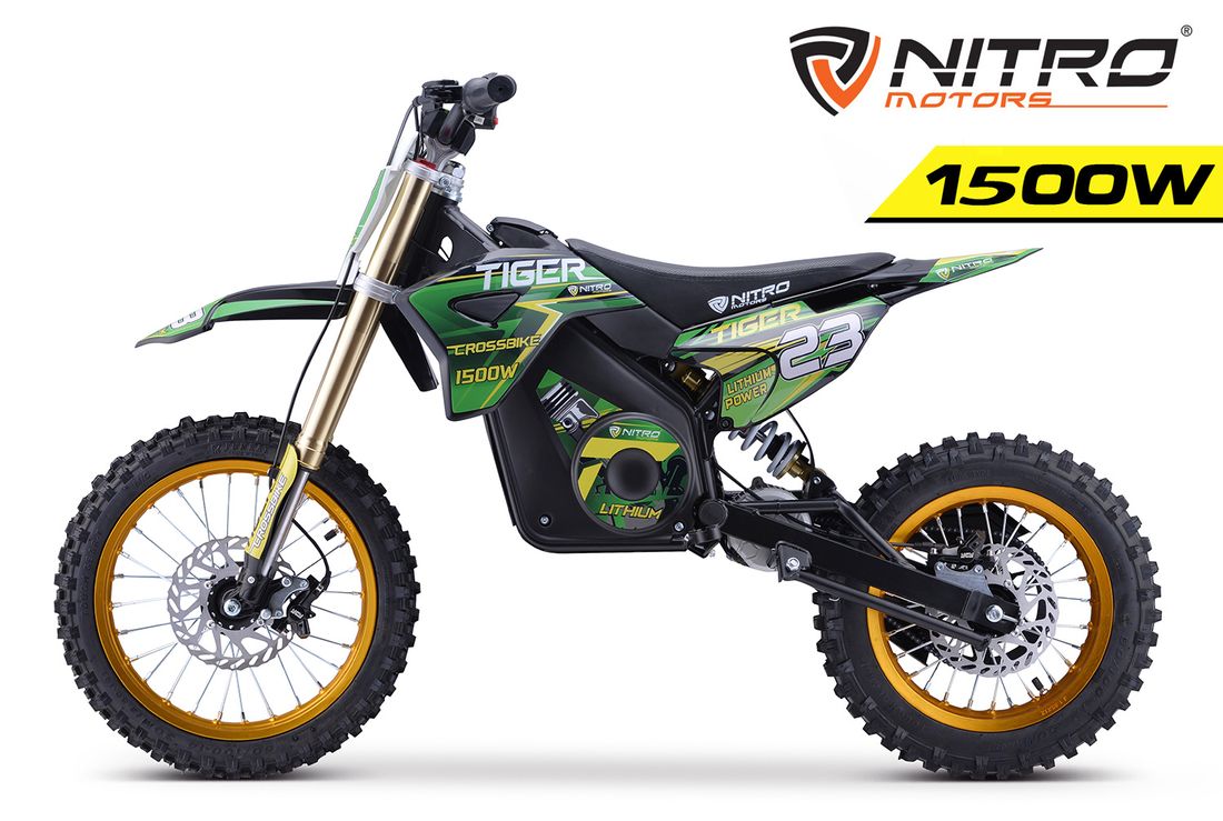 CROSS elektryczny TIGER 1500W 48V Li-on 13Ah 14/12 zielony