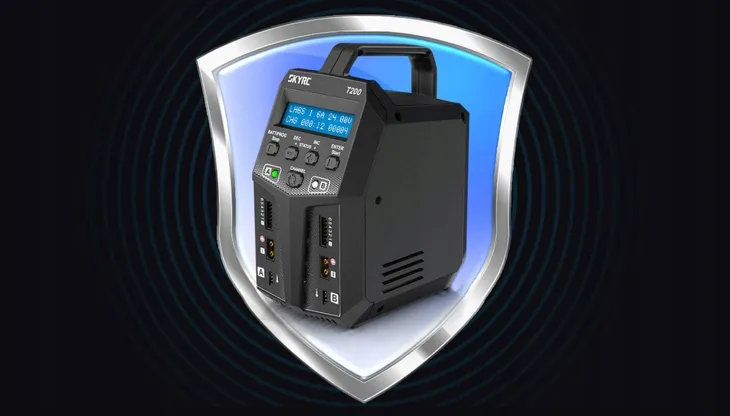 ladowarka-skyrc-t200-2-x-100w-stan-nowy-kolor-czarny