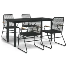 5-czesciowy-zestaw-mebli-ogrodowych-czarny-rattan-pvc