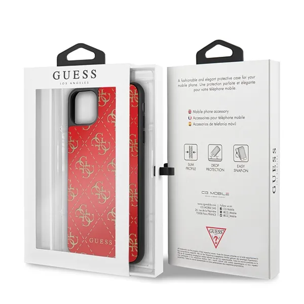 guess-double-glitter-etui-do-iphone-11-pro-red-material-tworzywo-sztuczne