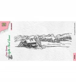 stempel-nellies-ifs044-domek-zimowy-krajobraz