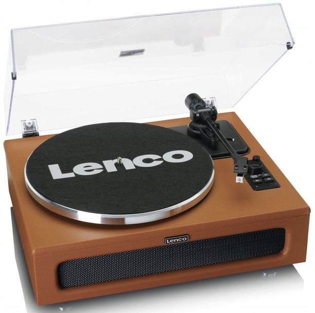 ﻿Gramofon Lenco LS-430BK AUX 4 GŁOŚNIKI DREWNO BT AUDIO-TECHNICA