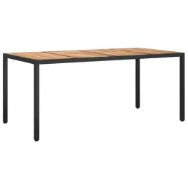 stol-ogrodowy-190x90x75-cm-czarny-rattan-pe-i-drewno-akacjowe