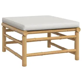 podnozek-ogrodowy-z-jasnoszarymi-poduszkami-bambusowy