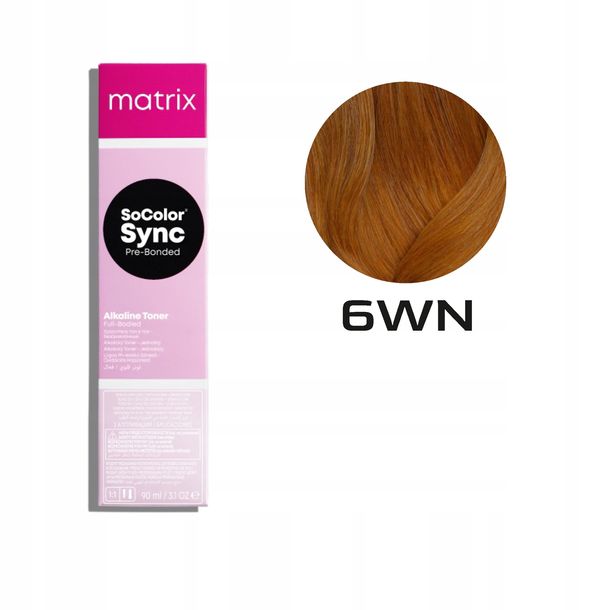 Фото - Фарба для волосся Matrix SoColor Pre-Bonded Sync CS2 6WN farba 90ml 