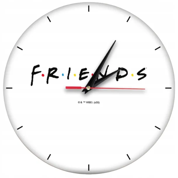 zegar-scienny-matowy-friends-bialy