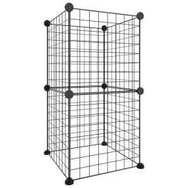 klatka-dla-zwierzat-8-paneli-czarna-35x35-cm-stalowa