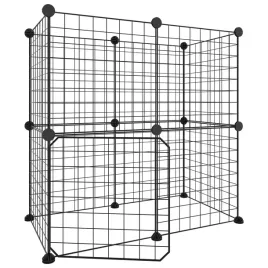 klatka-dla-zwierzat-z-bramka-12-paneli-czarna-35x35-cm-stal