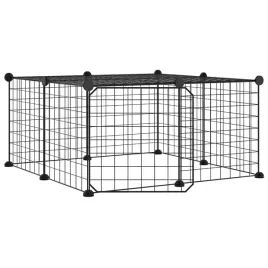 klatka-dla-zwierzat-z-bramka-12-paneli-czarna-35x35-cm-stal