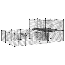 klatka-dla-zwierzat-z-bramka-36-paneli-czarna-35x35-cm-stal
