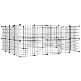 klatka-dla-zwierzat-z-bramka-36-paneli-czarna-35x35-cm-stal