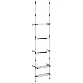 teleskopowy-stojak-ogrodowy-z-3-polkami-srebrny-aluminiowy