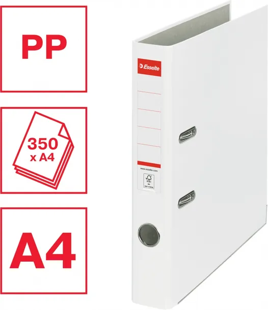 segregator-a4-50-mm-bialy-esselte-dzwigniowy-waga-z-opakowaniem-0-5-kg