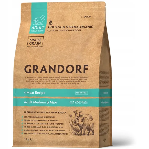 Grandorf Adult Medium Maxi 4 Meat 3kg