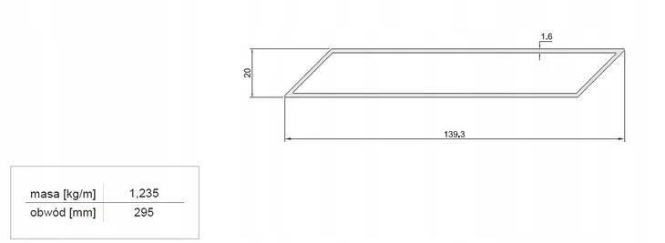 profil-ogrodzeniowy-romb-140x20-przeslo-plot-270cm-wysokosc-0-14-m