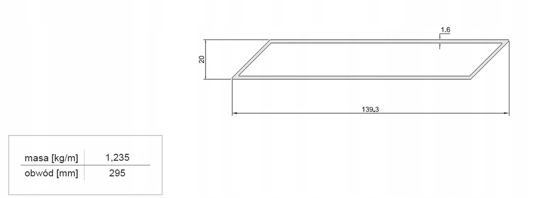 profil-ogrodzeniowy-romb-140x20-przeslo-plot-270cm-stan-nowy
