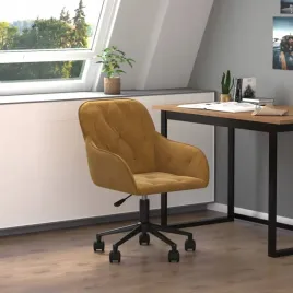 obrotowe-krzeslo-biurowe-brazowe-tapicerowane