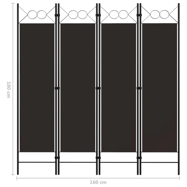 parawan-4-panelowy-brazowy-160-x-180-cm