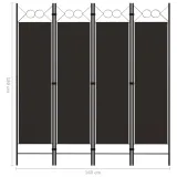parawan-4-panelowy-brazowy-160-x-180-cm