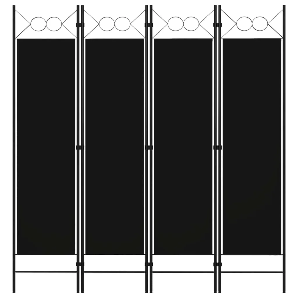 parawan-4-panelowy-czarny-160-x-180-cm