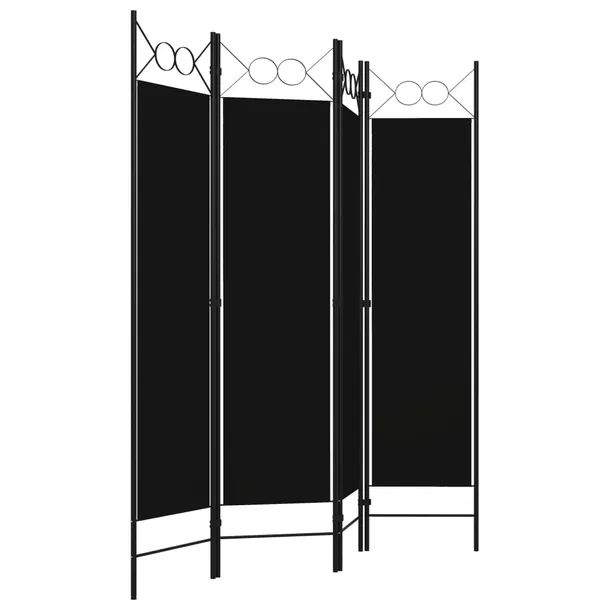 parawan-4-panelowy-czarny-160-x-180-cm