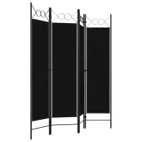 parawan-4-panelowy-czarny-160-x-180-cm
