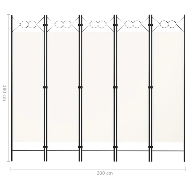 parawan-5-panelowy-bialy-200-x-180-cm