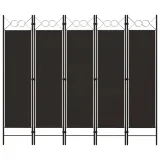 parawan-5-panelowy-brazowy-200-x-180-cm