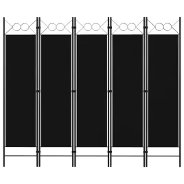 parawan-5-panelowy-czarny-200-x-180-cm