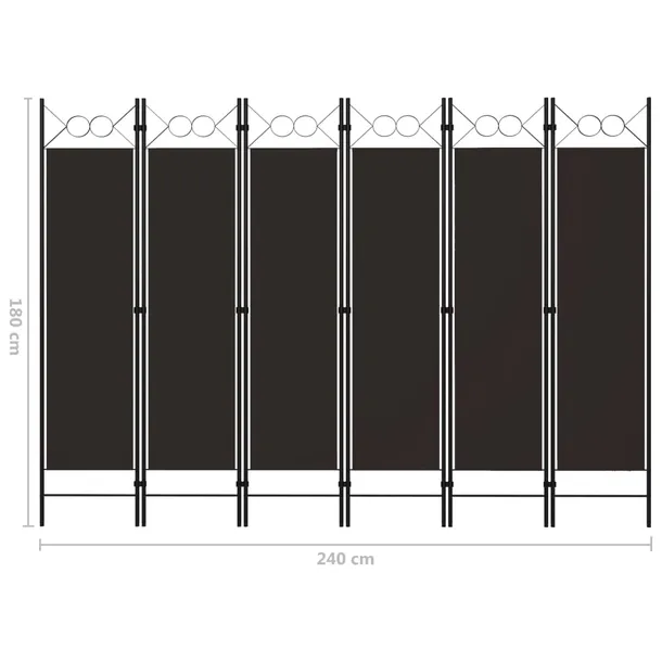 parawan-6-panelowy-brazowy-240-x-180-cm