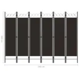 parawan-6-panelowy-brazowy-240-x-180-cm