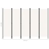 parawan-5-panelowy-bialy-250-x-180-cm