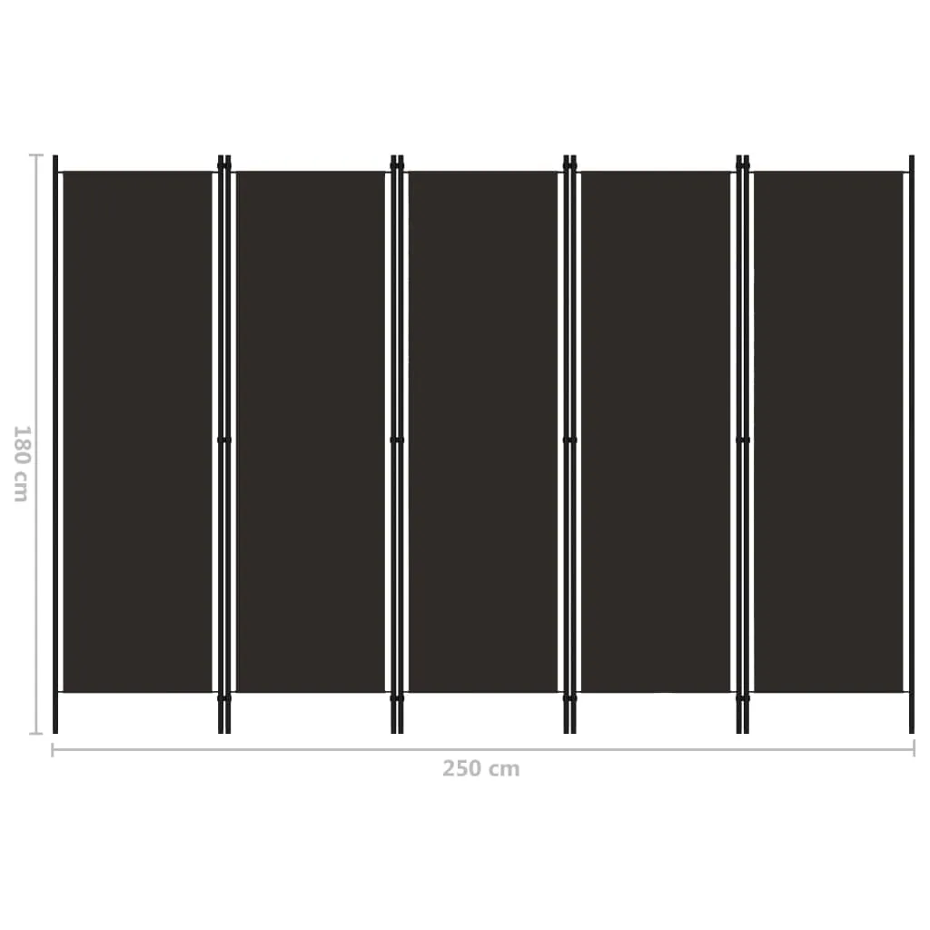 parawan-5-panelowy-brazowy-250-x-180-cm