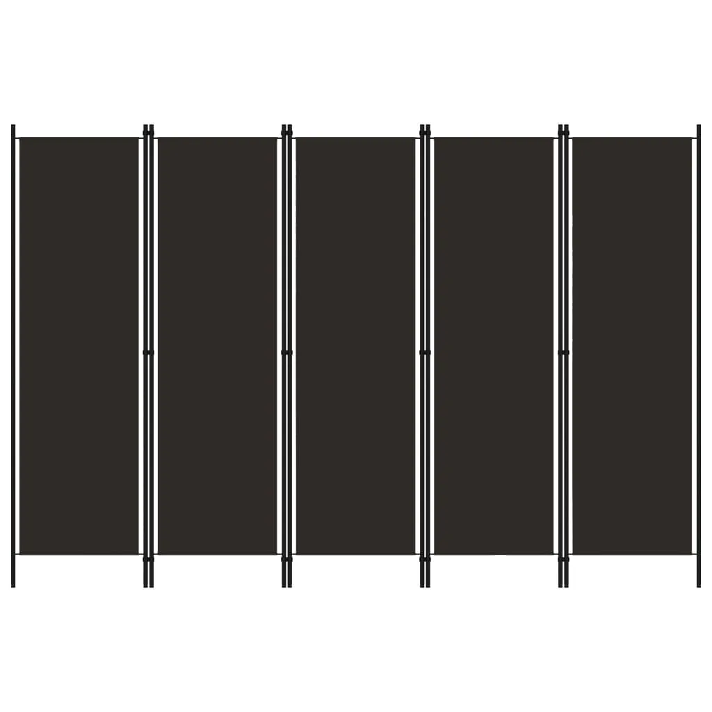 parawan-5-panelowy-brazowy-250-x-180-cm