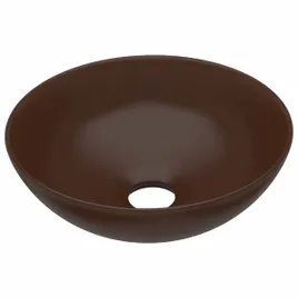 umywalka-lazienkowa-ceramiczna-ciemnobrazowa-okragla