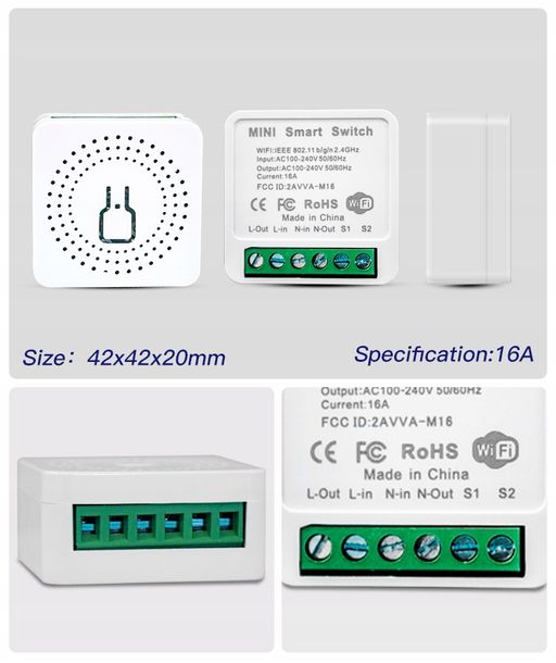 PRZEKAŹNIK WIFI WŁĄCZNIK GNIAZDKO TUYA SMART 16A - ERLI.pl