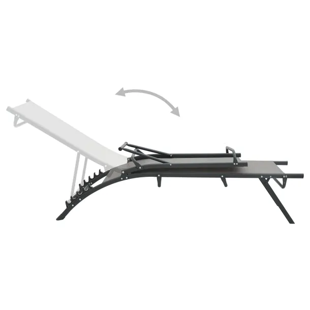 lezaki-2-szt-textilene-i-stal-stan-nowy