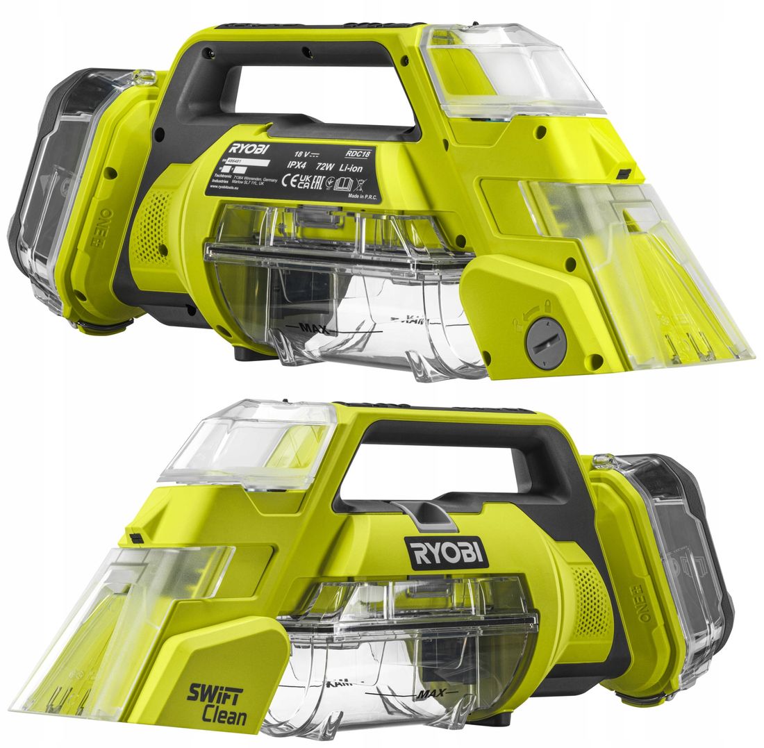 Nettoyeur de sol sur batterie, RYOBI RY18PCA-0 18 V + brosse métallique