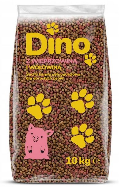Фото - Корм для собак PSA ﻿DINO sucha karma dla  z wieprzowiną 10kg 